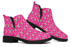 Cream Bows on Hot Pink