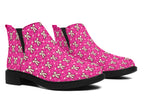 Cream Bows on Hot Pink