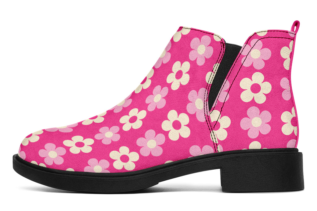 Cream Flowers On Hot Pink