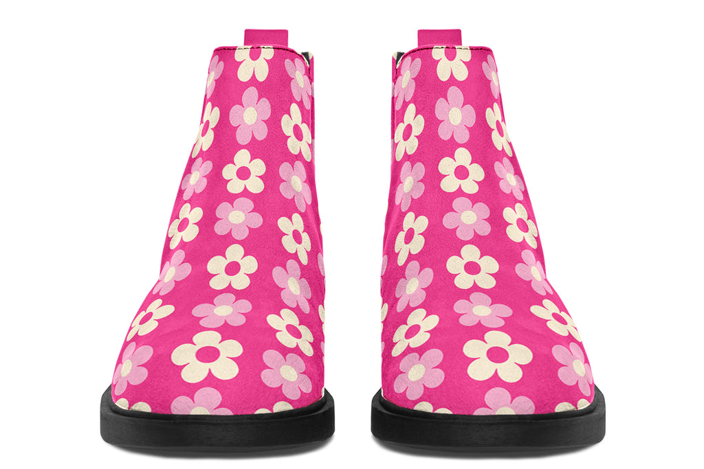 Cream Flowers On Hot Pink