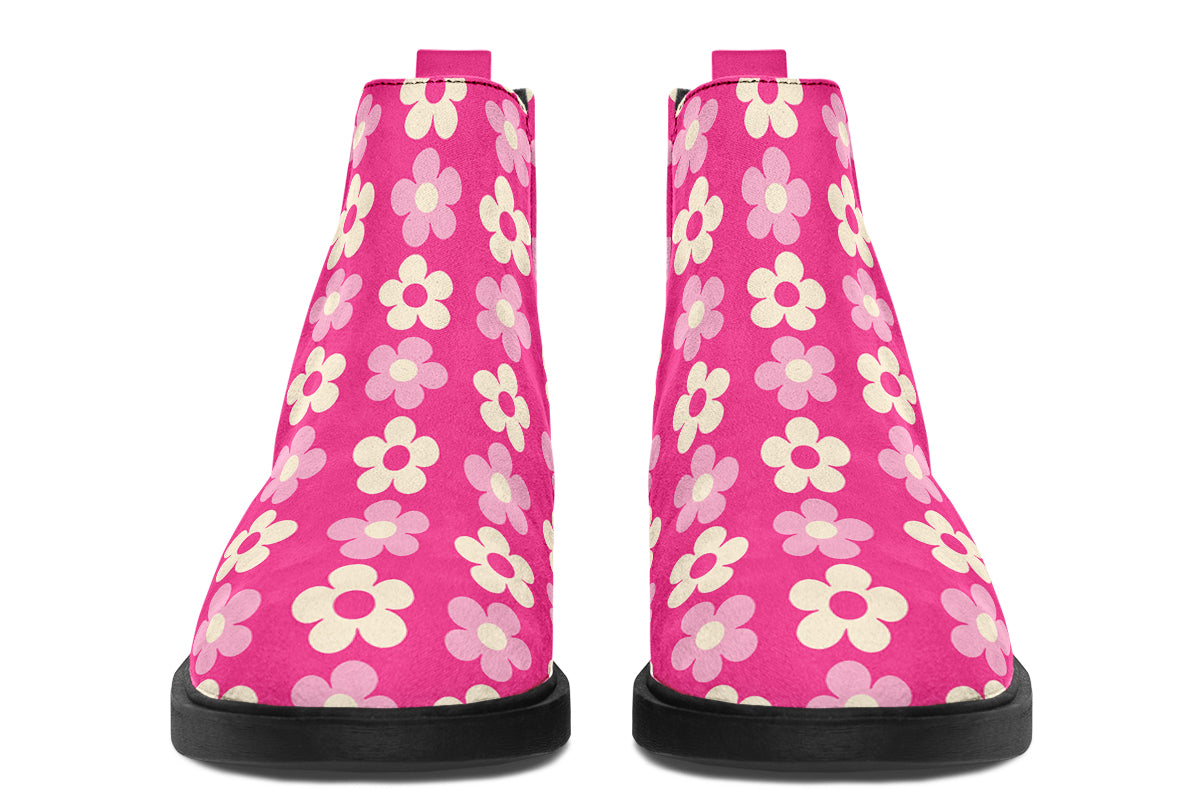 Cream Flowers On Hot Pink