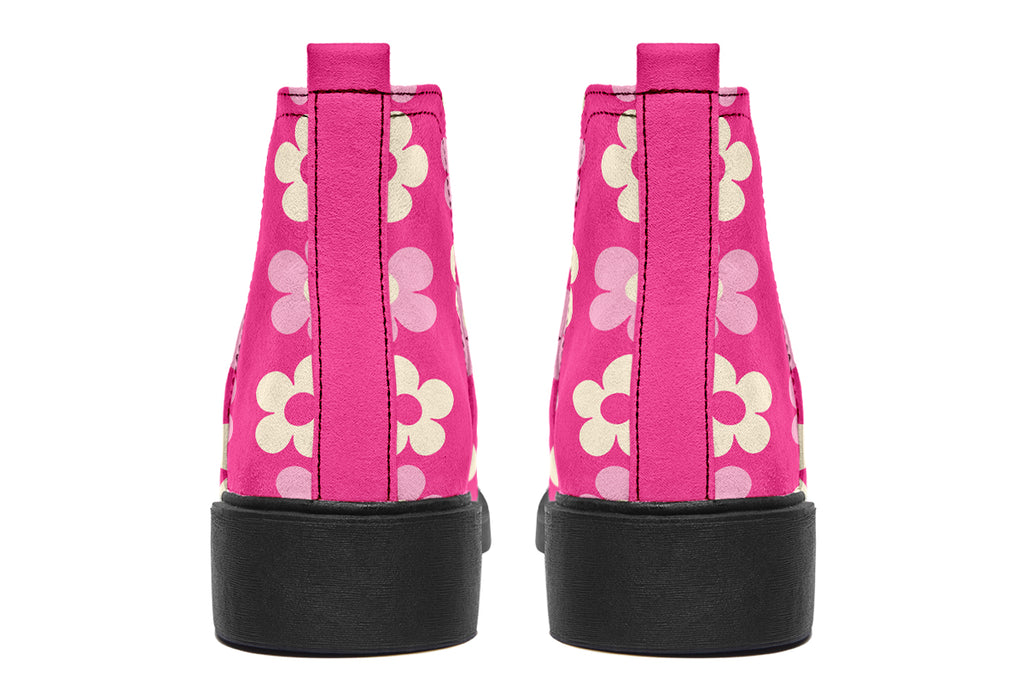 Cream Flowers On Hot Pink