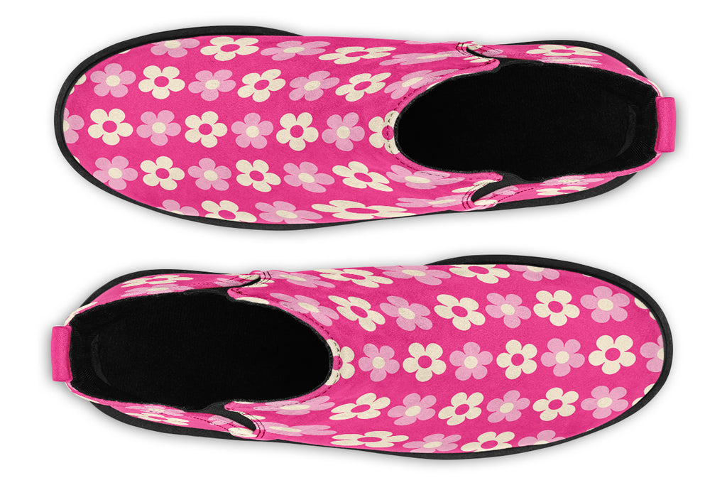 Cream Flowers On Hot Pink