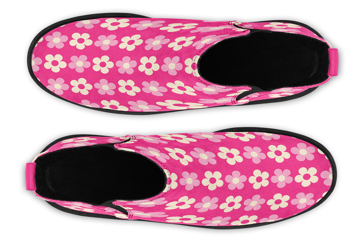 Cream Flowers On Hot Pink