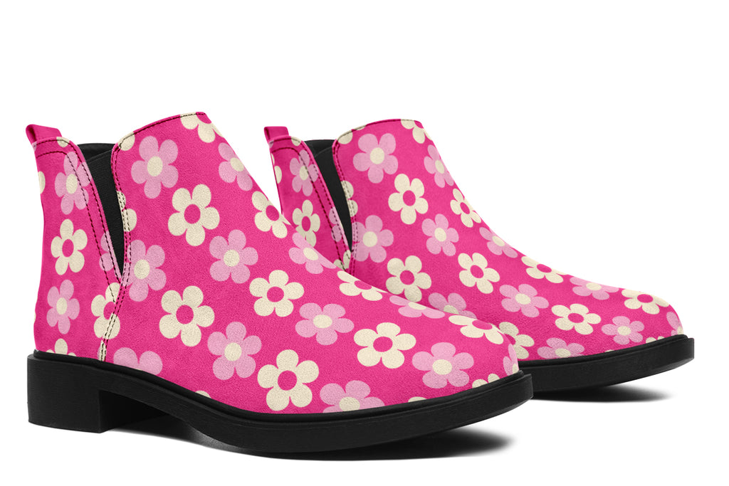 Cream Flowers On Hot Pink