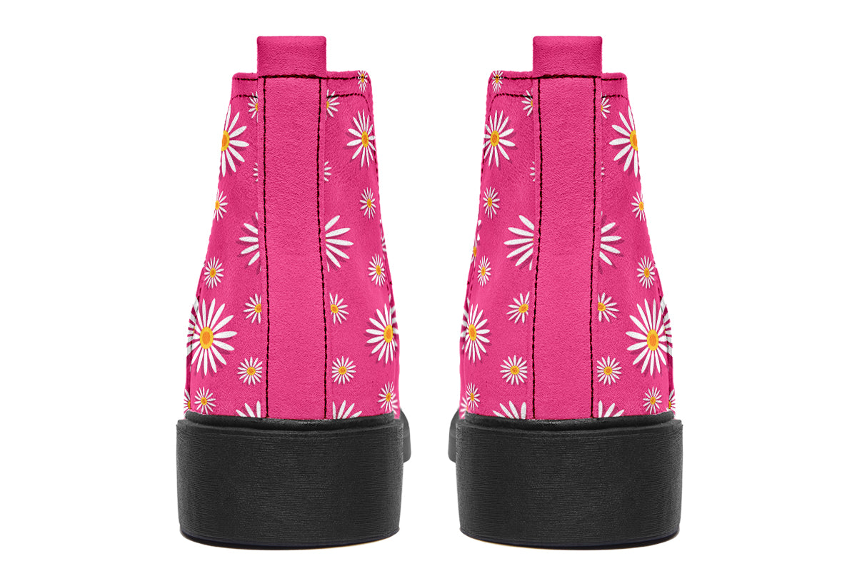 Daisies on Hot Pink