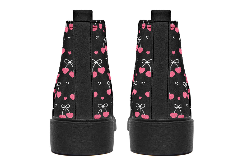 Heart Bows on Black