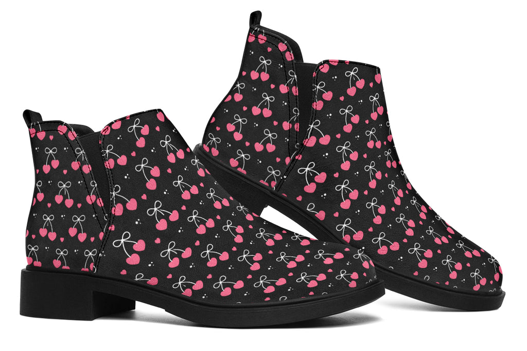 Heart Bows on Black