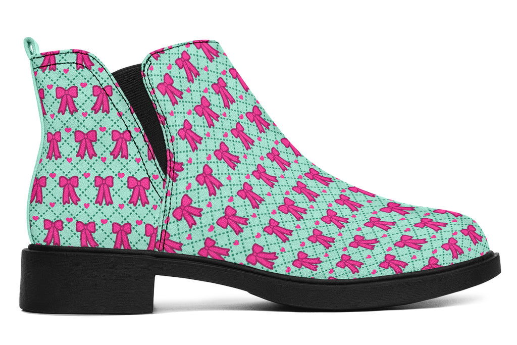 Hot Pink Bows on Mint