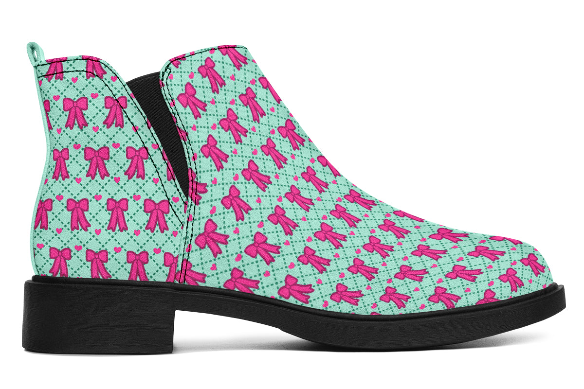 Hot Pink Bows on Mint