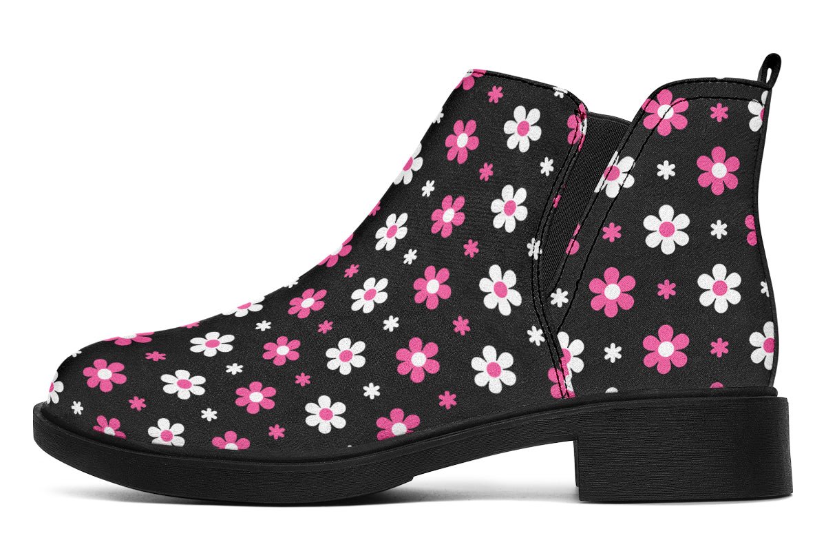 Pink And Black Flowers