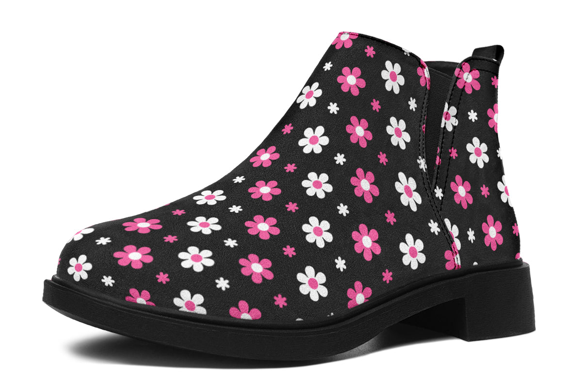 Pink And Black Flowers