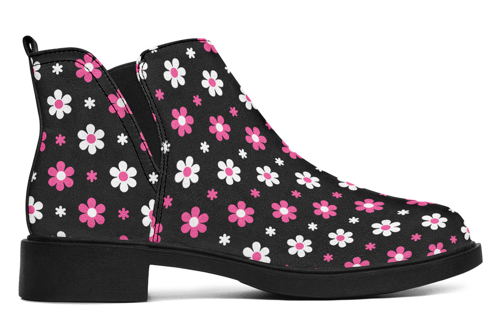 Pink And Black Flowers