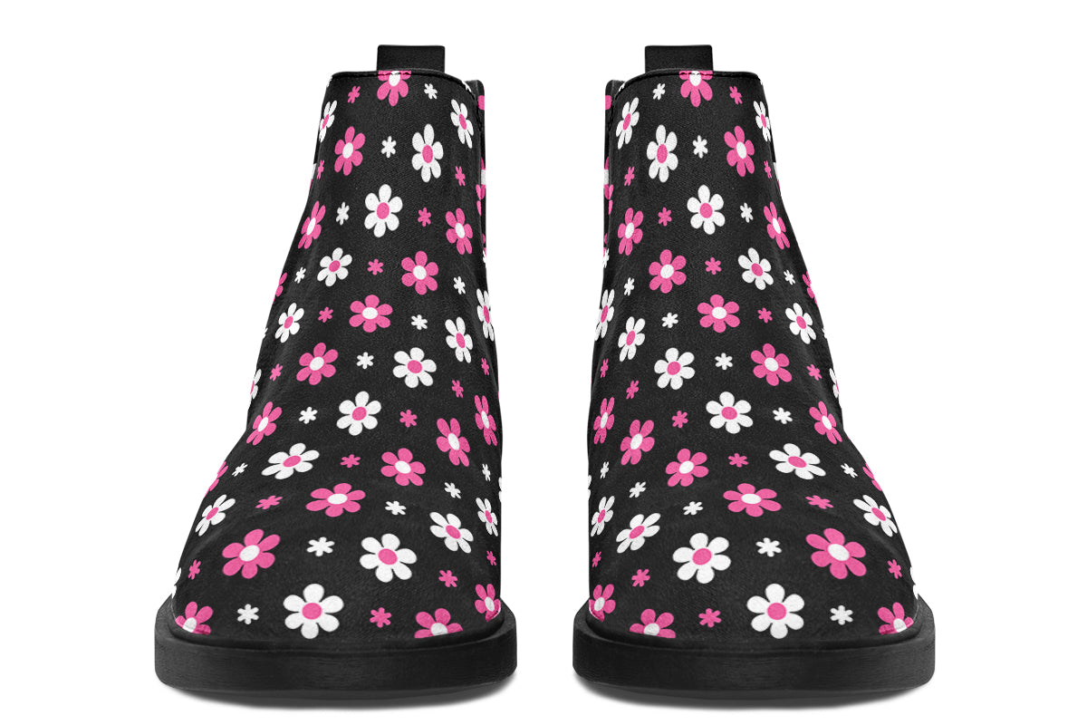 Pink And Black Flowers
