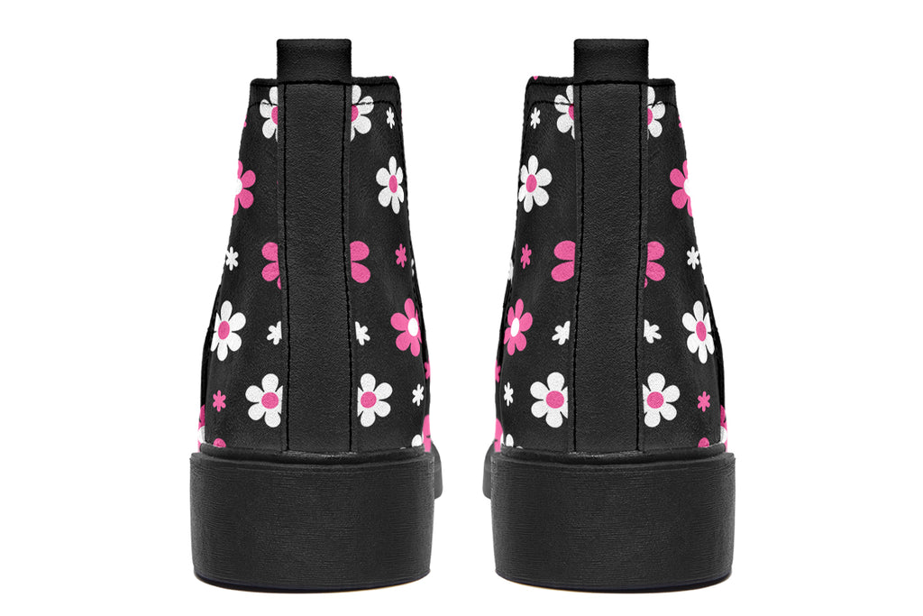 Pink And Black Flowers