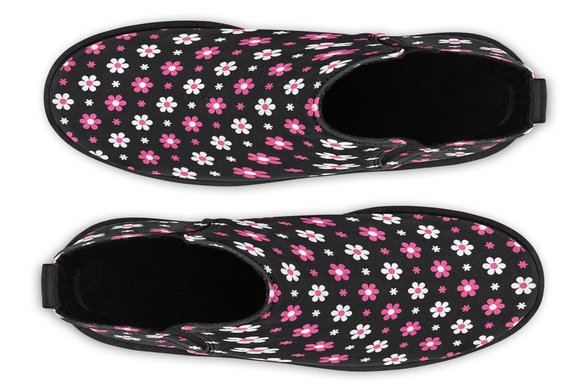 Pink And Black Flowers