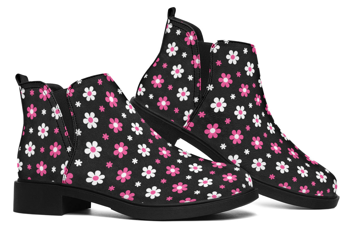 Pink And Black Flowers