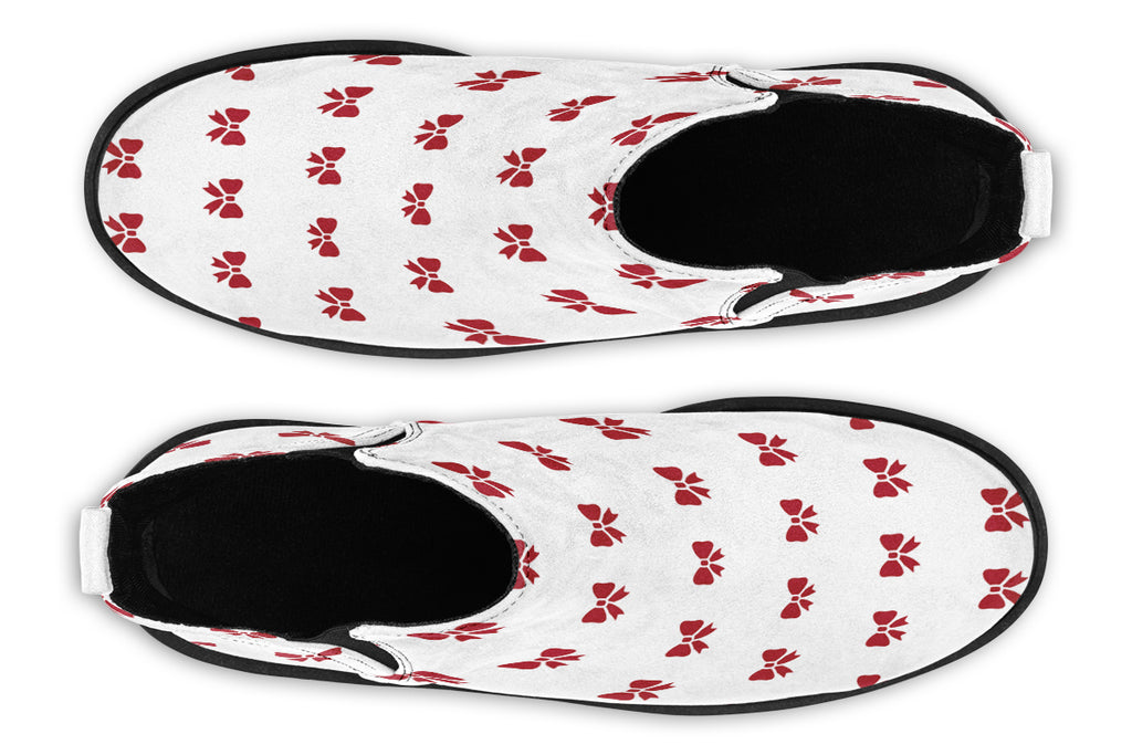 Ribbon Red on White