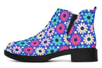 Royal Blue Retro Daisies