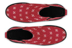 White Bows on Red