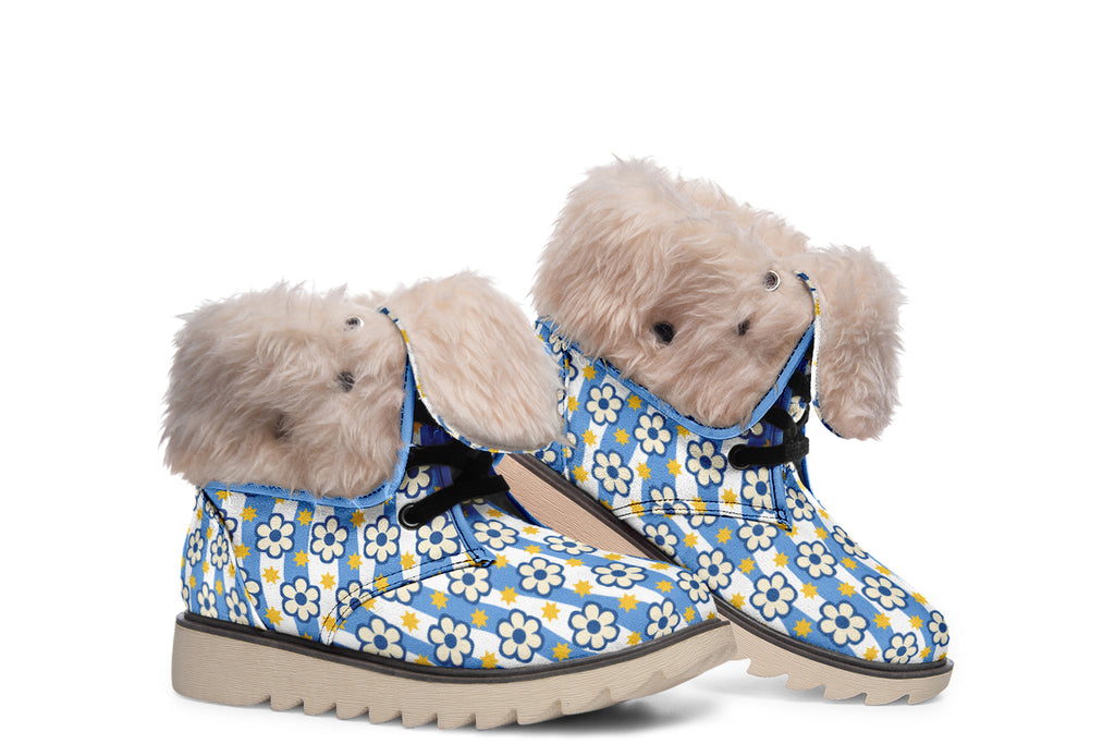 Blue Daisy Stripe