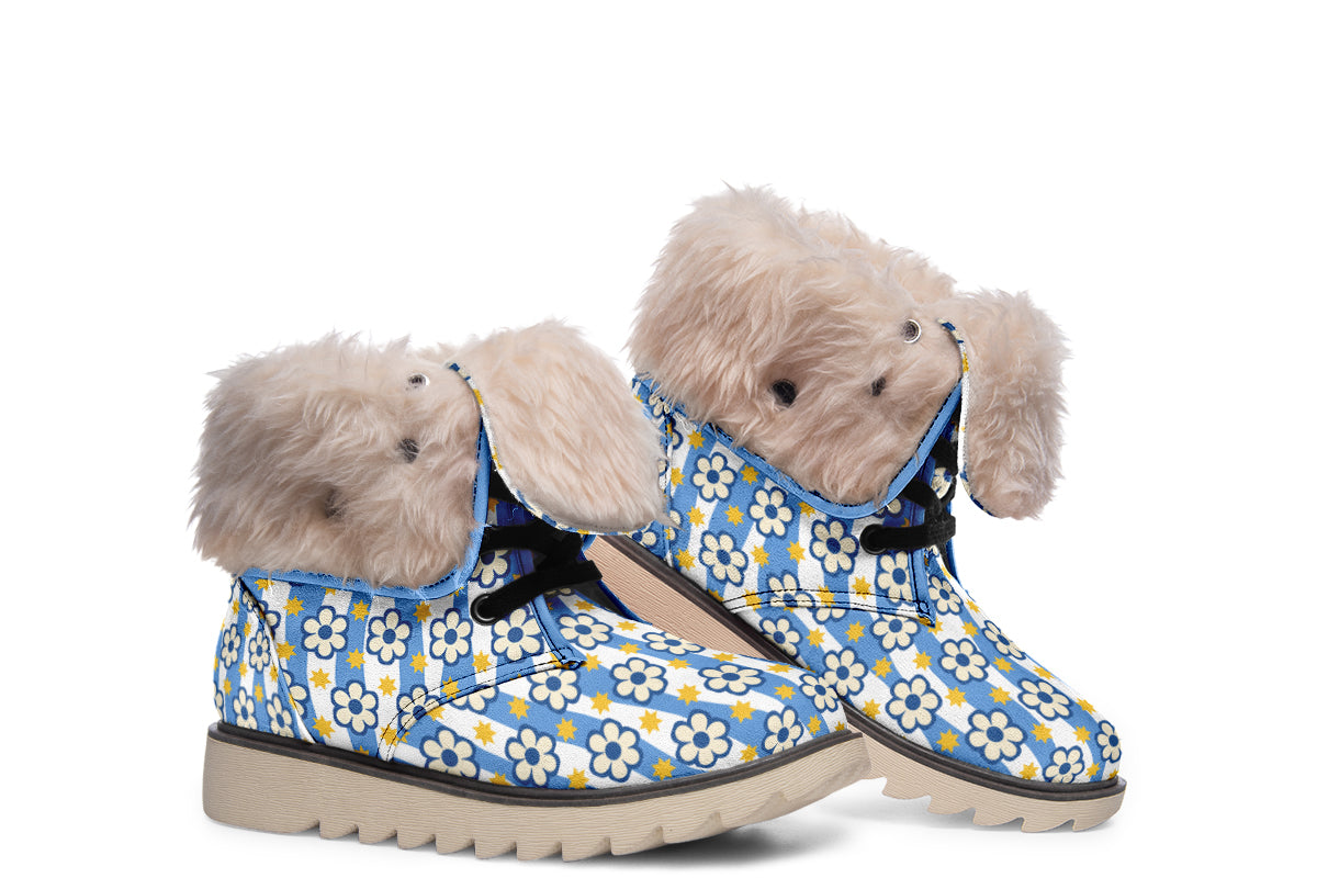 Blue Daisy Stripe