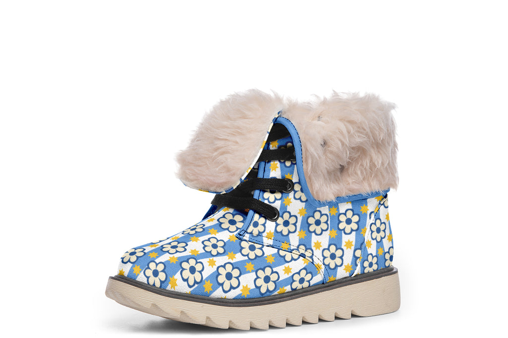 Blue Daisy Stripe