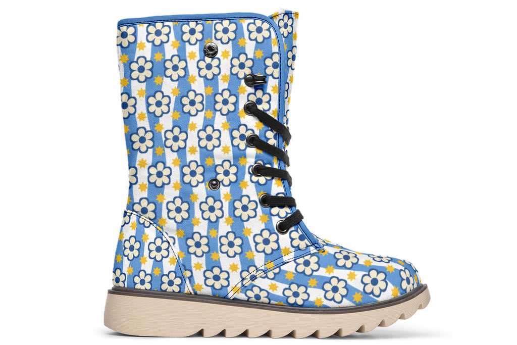 Blue Daisy Stripe