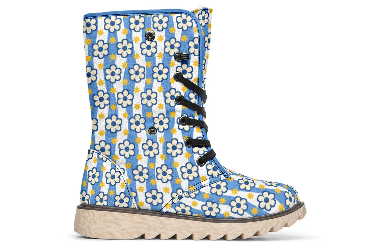 Blue Daisy Stripe