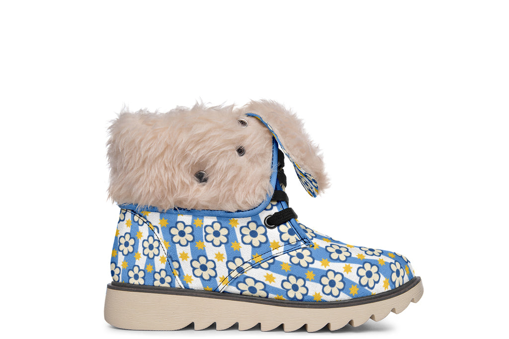 Blue Daisy Stripe