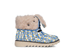 Blue Daisy Stripe