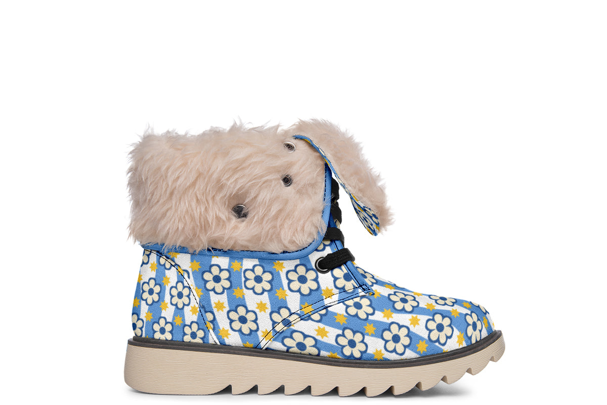 Blue Daisy Stripe