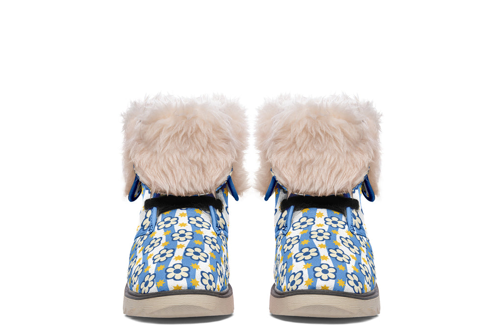 Blue Daisy Stripe