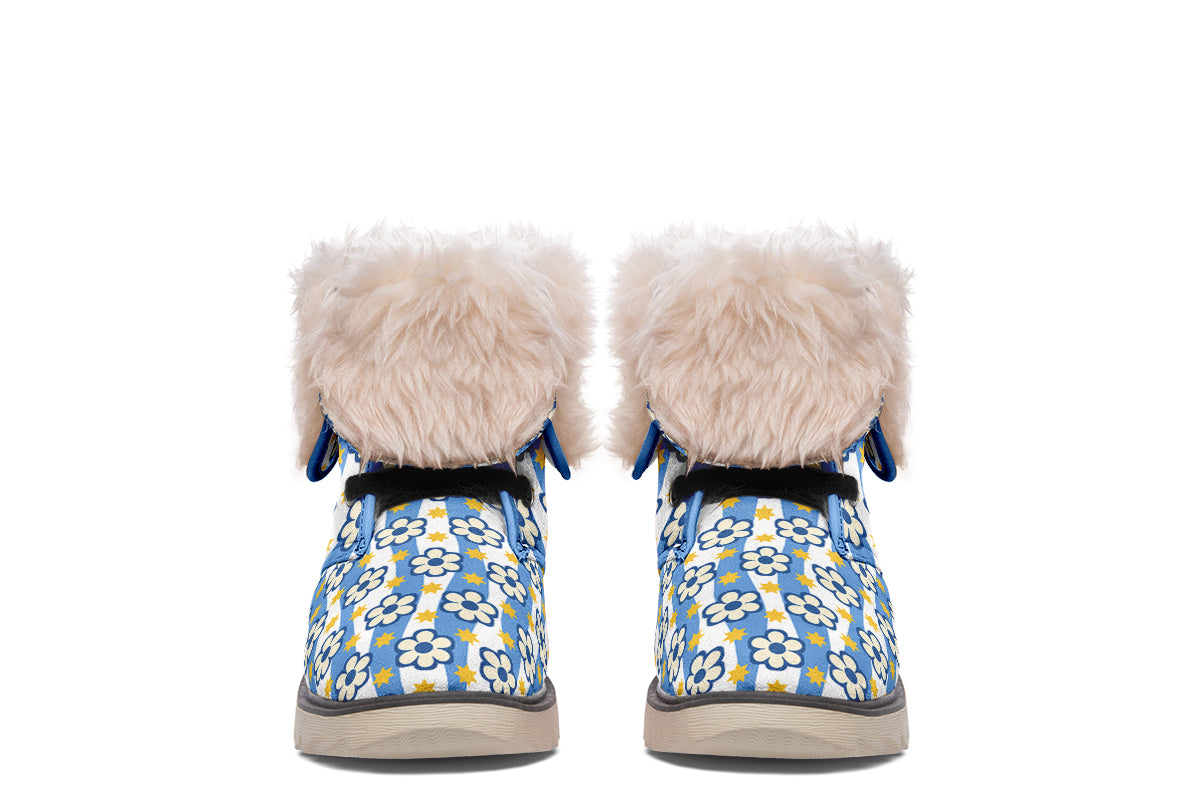 Blue Daisy Stripe
