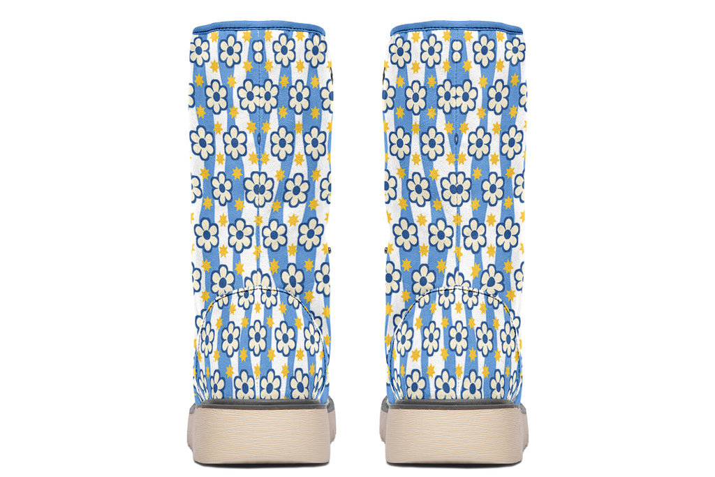 Blue Daisy Stripe