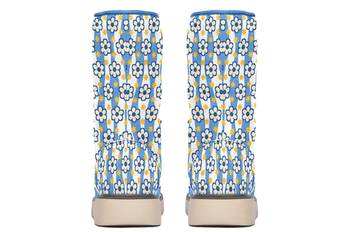 Blue Daisy Stripe