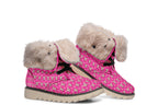 Cream Bows on Hot Pink
