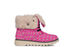 Cream Bows on Hot Pink