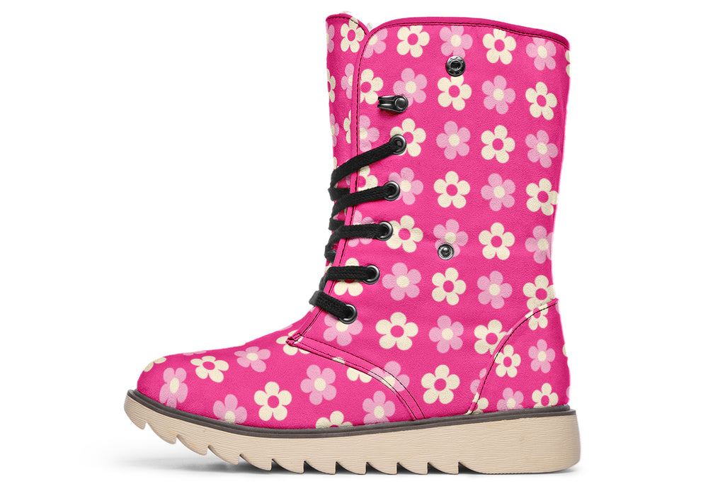 Cream Flowers On Hot Pink