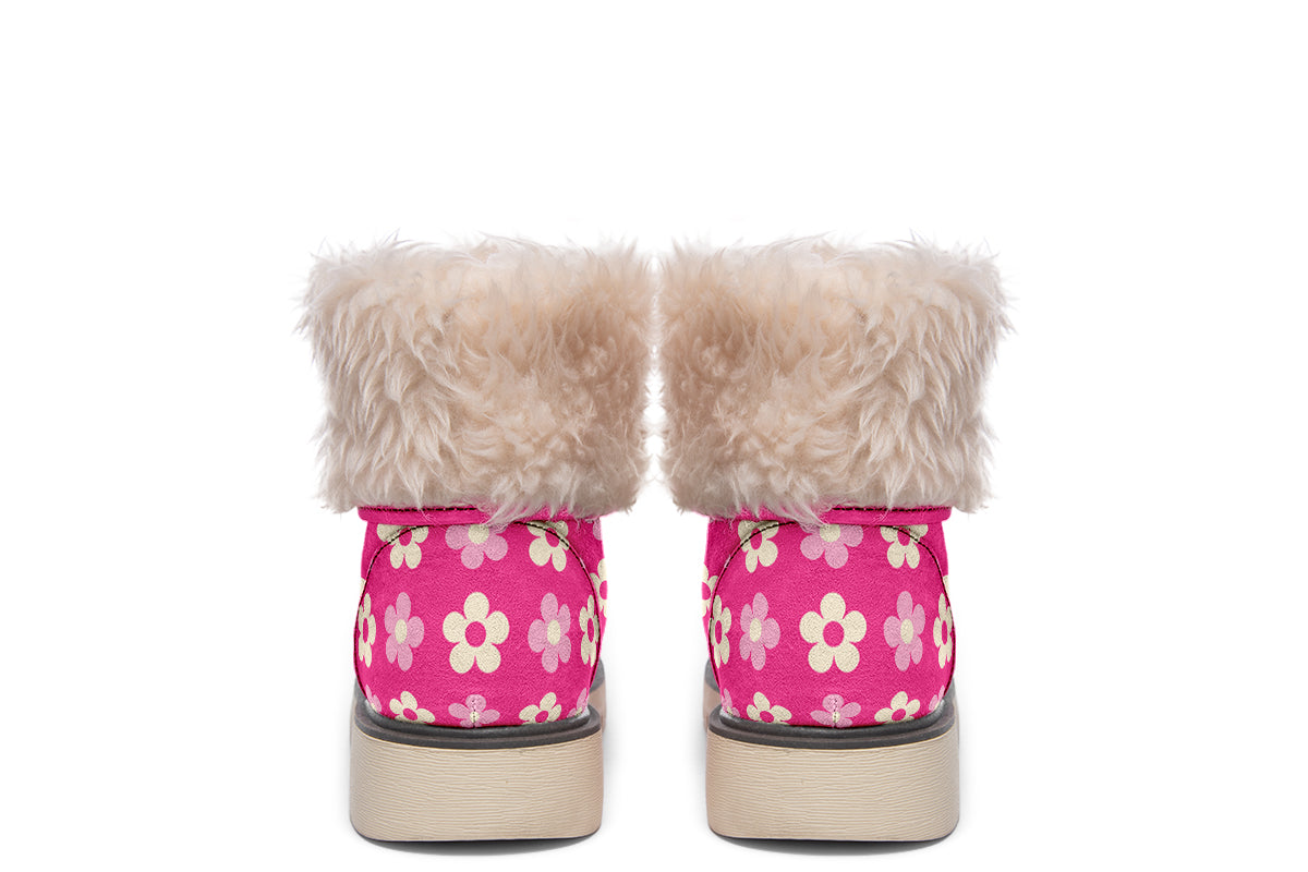 Cream Flowers On Hot Pink