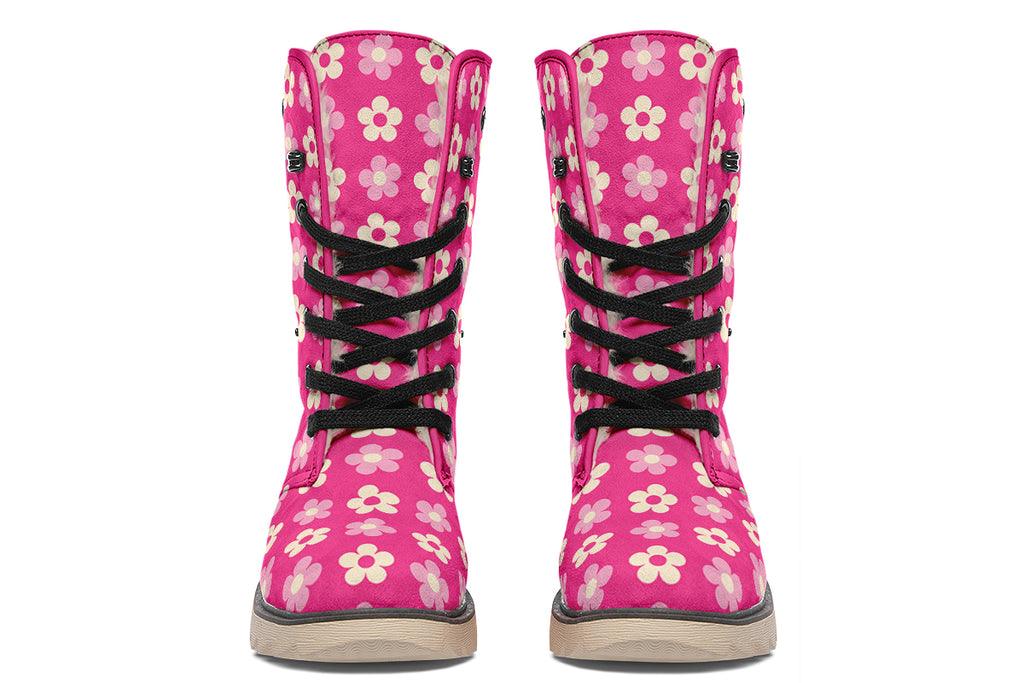 Cream Flowers On Hot Pink