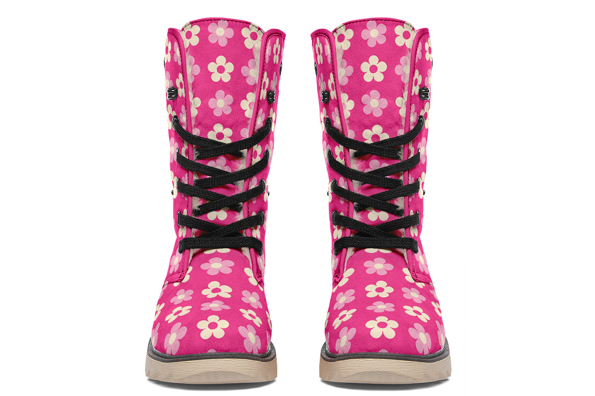 Cream Flowers On Hot Pink