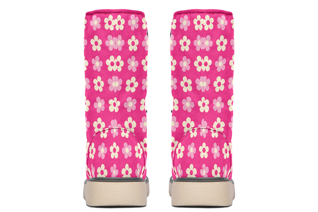 Cream Flowers On Hot Pink