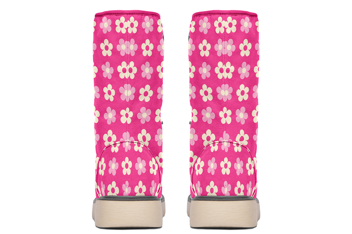 Cream Flowers On Hot Pink