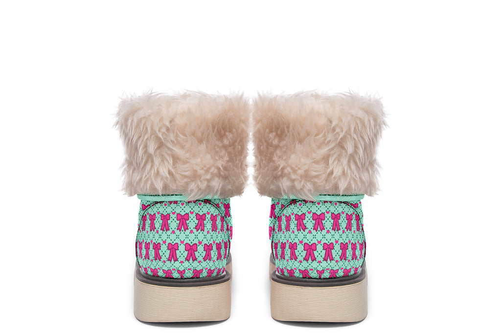 Hot Pink Bows on Mint