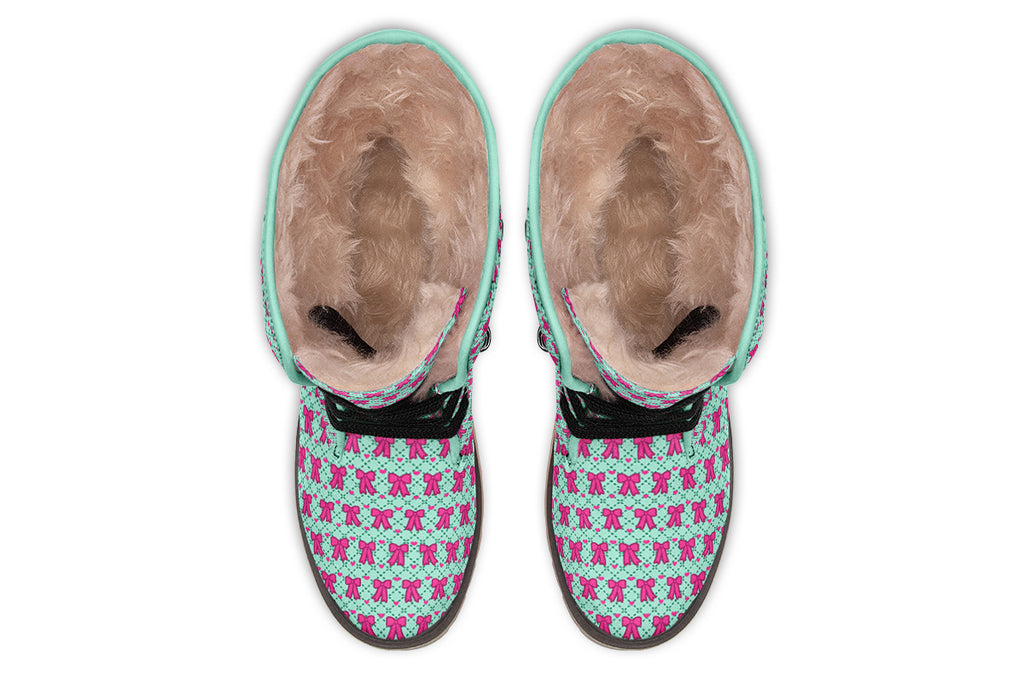 Hot Pink Bows on Mint