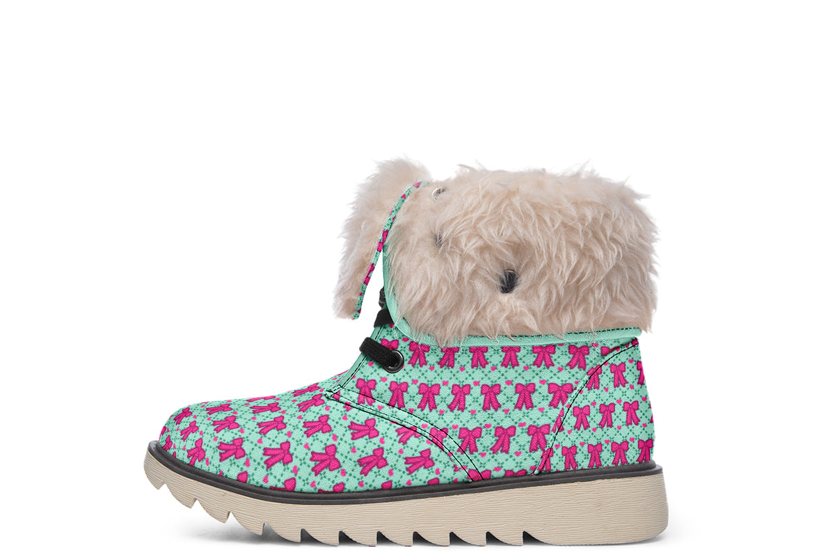 Hot Pink Bows on Mint