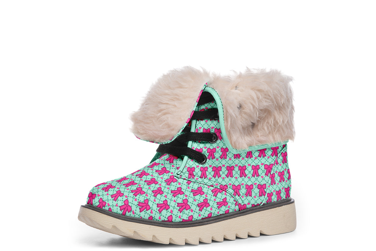 Hot Pink Bows on Mint