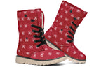 White Bows on Red