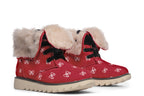White Bows on Red